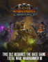 Duked armored warriors stand in battle on a fantasy DLC cover for Total War: Warhammer III – Thrones of Decay, with the bottom text warning about the DLC requirement.