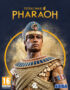Cover art for Total War: Pharaoh showing a stern Pharaoh in gold armor and blue headdress with a circular gold frame behind him.